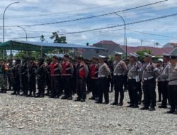 Personel Gabungan Amankan Deklarasi Pilkada Damai di Mimika