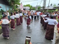 Keluarga Besar Lembata Mimika Sambut JOEL dengan Tarian Adat