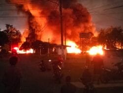Kapendam Cenderawasih Benarkan Gudang BBM Denkav 3 di Mimika Terbakar