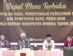 Pleno Kabupaten: 4 Distrik Rampung, Paslon JOEL Posisi Teratas