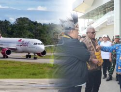 Pesawat Airbus A320 Batik Air mendarat perdana dengan mulus di Nabire