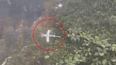 Helikopter PK-IWS milik Intan Angkasa ditemukan jatuh di Jila Mimika