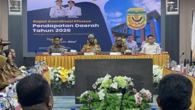 Bapenda Mimika Rakorsus Pendapatan Daerah 2026, Bupati Dorong Kemandirian Fiskal