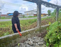 Polisi Olah TKP Perusakan Tembok Pagar Lahan Keuskupan Timika