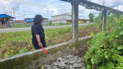 Polisi Olah TKP Perusakan Tembok Pagar Lahan Keuskupan Timika