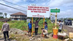 ​​Polisi Pasang Papan Peringatan Menyusul Rentetan Kasus Pemerkosaan di Kali Wania Mimika