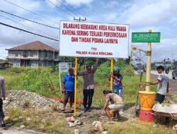 ​​Polisi Pasang Papan Peringatan Menyusul Rentetan Kasus Pemerkosaan di Kali Wania Mimika