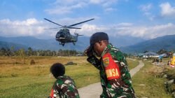 Helikopter TNI Angkut Bantuan ke Jila Pasca Penculikan