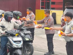 Kabut Asap, Polres dan BPBD Mimika Bagikan 10.000 Masker