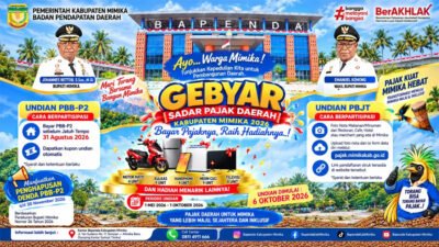 Gebyar Sadar Pajak Mimika 2026 Siapkan 35 Hadiah dari Motor hingga Televisi QLED